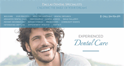 Desktop Screenshot of dallasdentalspecialists.com